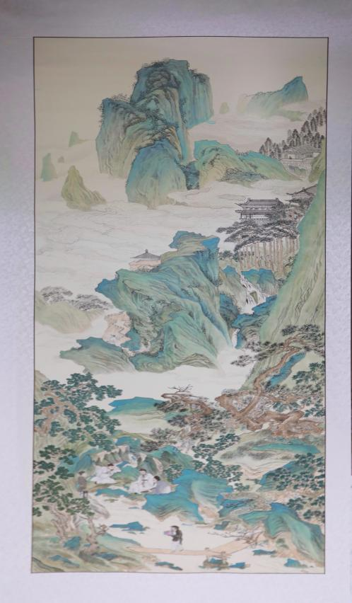 20250423-114 周年校庆｜清华大学离退休教职工书画作品展和摄影作品展开幕-段鸿杰-作品名称：《桃园仙境图》作者：李彦.png